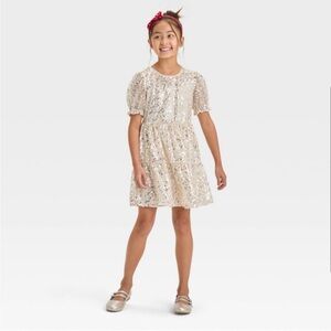 NWT Cat & Jack Sequin Dress Christmas
